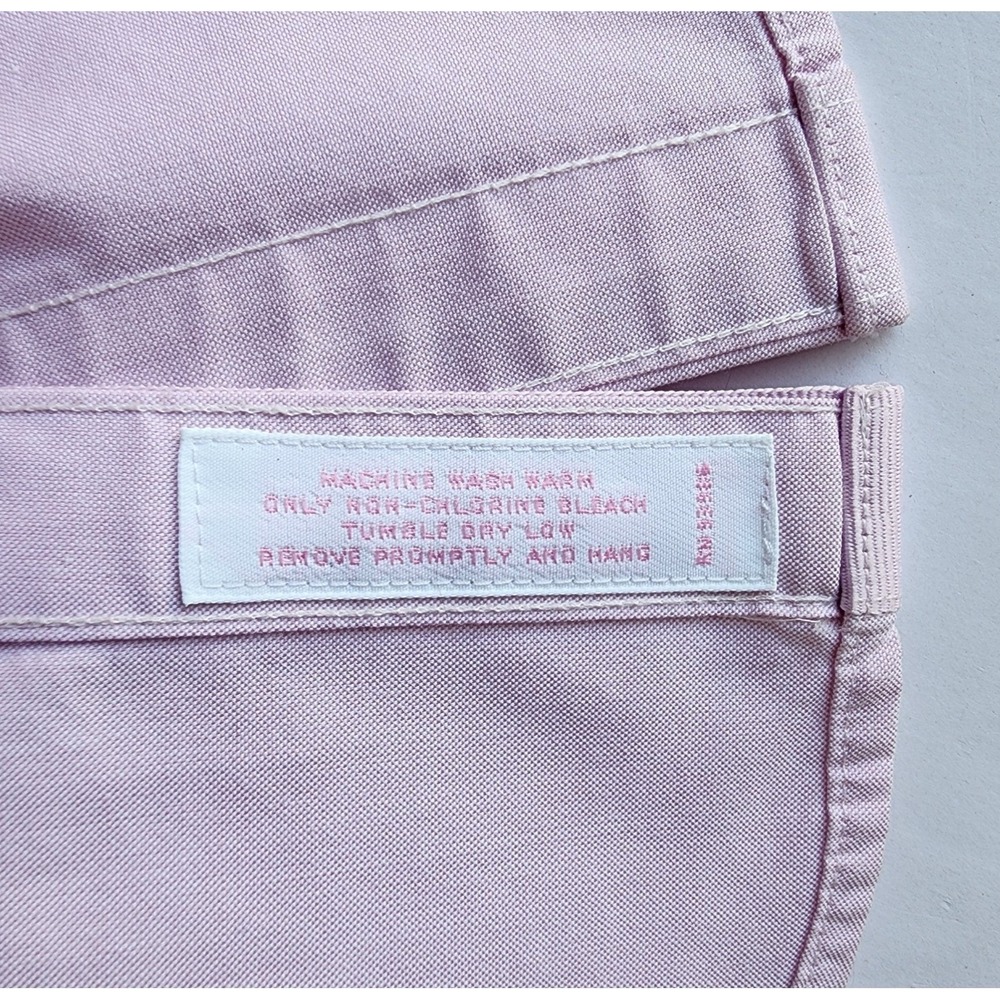 BROOKS BROTHERS 346 Size 4/Small Pink Short Sleeve Tailored Fit Non-Iron Shirt - Picture 6 of 8